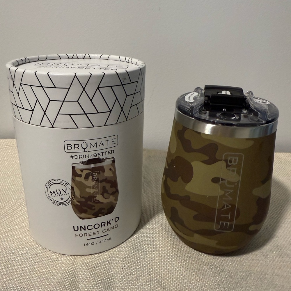 NIB BruMate 14oz uncorked forest camo